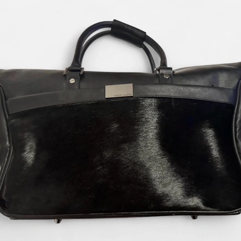 Vince Camuto Shiny Black Travel Bag - Picture 1 of 6